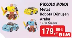 PİCCOLO MONDİ METAL ROBOTA DÖNÜŞEN ARABA OYUNCAK